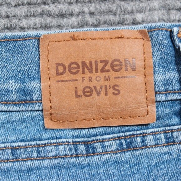 Denizen from Levi’s Jeans Womens 16 W33 L25 Blue Boyfriend Distressed Cuffed - Picture 8 of 12